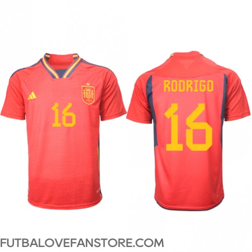 Španielsko Rodri Hernandez #16 Domáci futbalový dres MS 2022 Krátky Rukáv